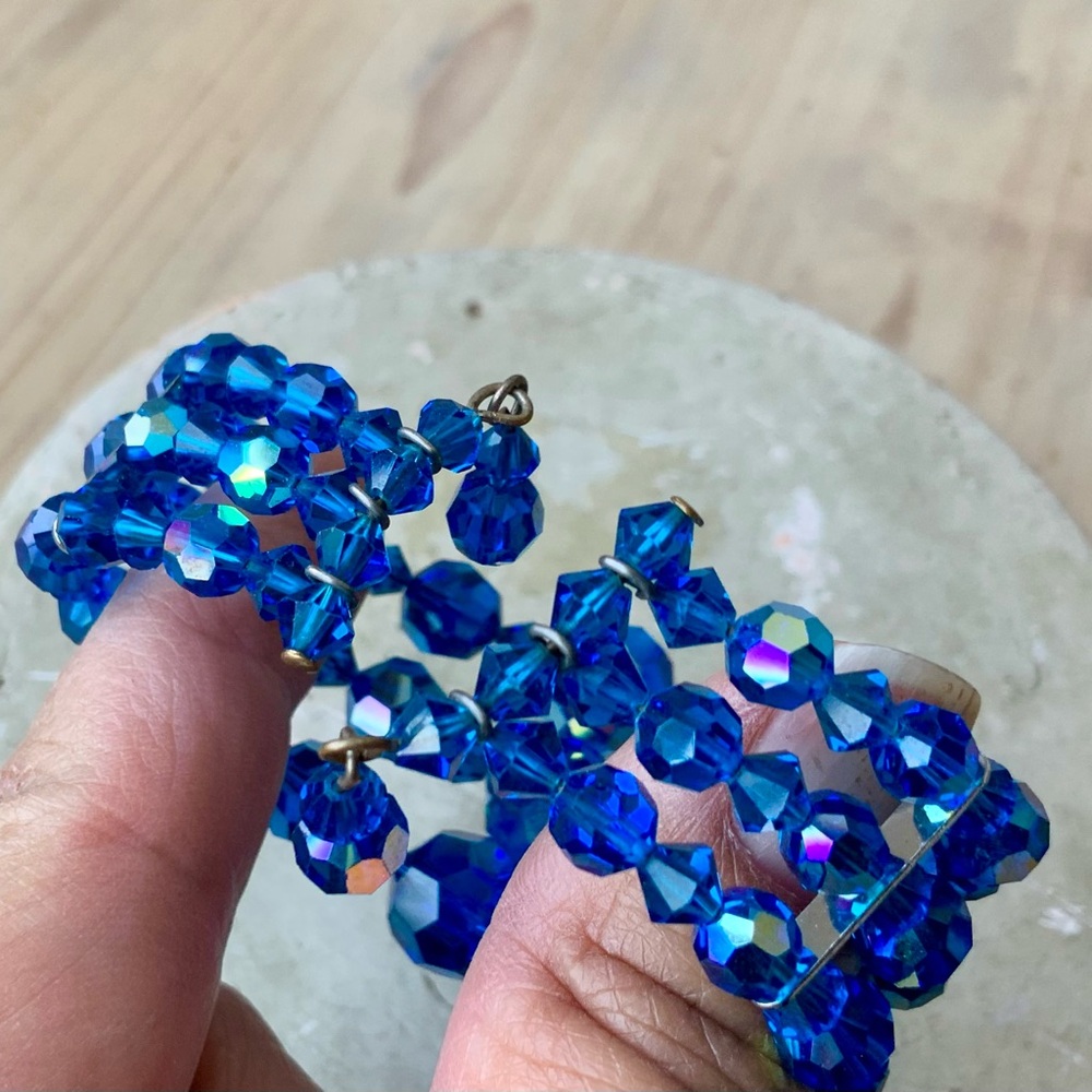 Elegant, Three Piece, LAGUNA, Blue Aurora Borealis Crystal Necklace Set - Picture 9 of 9